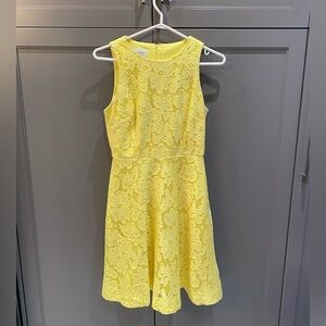 Donna Morgan Yellow Floral Lace Dress